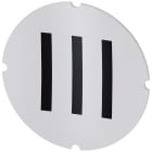 SIEMENS - Inserto piatto per pulsante luminoso, rotondo, colore opalescente, simbolo: III*