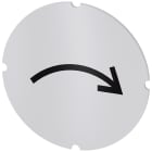 SIEMENS - Inserto piatto per pulsante luminoso, rotondo, colore opalescente, simbolo: Movimento rotatorio a destra 3SU19000AB710QT0