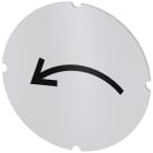 SIEMENS - Inserto piatto per pulsante luminoso, rotondo, colore opalescente, simbolo: Movimento rotatorio a sinistra 3SU19000AB710QU0