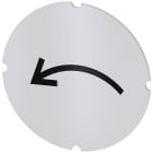 SIEMENS - Inserto piatto per pulsante luminoso, rotondo, colore opalescente, simbolo: Movimento rotatorio a sinistra