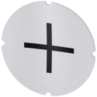SIEMENS - Inserto piatto per pulsante luminoso, rotondo, colore opalescente, simbolo: Aumento, più 3SU19000AB710QX0