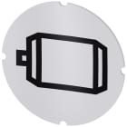 SIEMENS - Inserto piatto per pulsante luminoso, rotondo, colore opalescente, simbolo: Motore elettrico