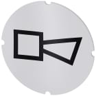 SIEMENS - Inserto piatto per pulsante luminoso, rotondo, colore opalescente, simbolo: Avvisatore acustico