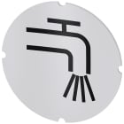 SIEMENS - Inserto piatto per pulsante luminoso, rotondo, colore opalescente, simbolo: Afflusso acqua 3SU19000AB710RC0