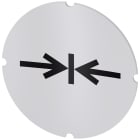 SIEMENS - Inserto piatto per pulsante luminoso, rotondo, colore opalescente, simbolo: Serraggio 3SU19000AB710RF0