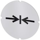 SIEMENS - Inserto piatto per pulsante luminoso, rotondo, colore opalescente, simbolo: Serraggio