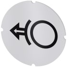 SIEMENS - Inserto piatto per pulsante luminoso, rotondo, colore opalescente, simbolo: Apertura freno