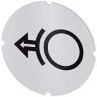 SIEMENS - Inserto piatto per pulsante luminoso, rotondo, colore opalescente, simbolo: Apertura freno 3SU19000AB710RJ0