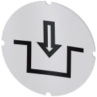 SIEMENS - Inserto piatto per pulsante luminoso, rotondo, colore opalescente, simbolo: Bloccaggio 3SU19000AB710RK0