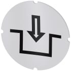 SIEMENS - Inserto piatto per pulsante luminoso, rotondo, colore opalescente, simbolo: Bloccaggio 3SU19000AB710RK0