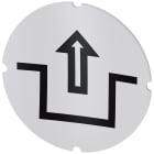 SIEMENS - Inserto piatto per pulsante luminoso, rotondo, colore opalescente, simbolo: Sbloccaggio 3SU19000AB710RL0