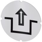 SIEMENS - Inserto piatto per pulsante luminoso, rotondo, colore opalescente, simbolo: Sbloccaggio