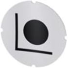 SIEMENS - Inserto piatto per pulsante luminoso, rotondo, colore opalescente, simbolo: Messa a punto 3SU19000AB710RM0