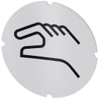 SIEMENS - Inserto piatto per pulsante luminoso, rotondo, colore opalescente, simbolo: Comando manuale 3SU19000AB710RP0