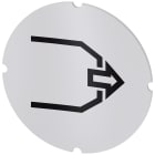 SIEMENS - Inserto piatto per pulsante luminoso, rotondo, colore opalescente, simbolo: Soffiaggio 3SU19000AB710RS0