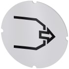SIEMENS - Inserto piatto per pulsante luminoso, rotondo, colore opalescente, simbolo: Soffiaggio