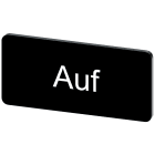 SIEMENS - Targhetta identificativa 12,5 x 27 mm, colore nero, iscrizione: Auf 3SU19000AC160AD0