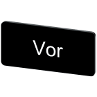 SIEMENS - Targhetta identificativa 12,5 x 27 mm, colore nero, iscrizione: Vor
