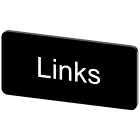 SIEMENS - Targhetta identificativa 12,5 x 27 mm, colore nero, iscrizione: Links 3SU19000AC160AJ0