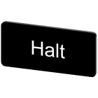 SIEMENS - Targhetta identificativa 12,5 x 27 mm, colore nero, iscrizione: Halt