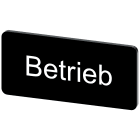 SIEMENS - Targhetta identificativa 12,5 x 27 mm, colore nero, iscrizione: Betrieb 3SU19000AC160AP0