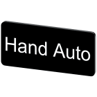 SIEMENS - Targhetta identificativa 12,5 x 27 mm, colore nero, iscrizione: Hand Auto 3SU19000AC160DB0