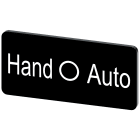 SIEMENS - Targhetta identificativa 12,5 x 27 mm, colore nero, iscrizione: Hand O Auto 3SU19000AC160DD0