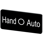 SIEMENS - Targhetta identificativa 12,5 x 27 mm, colore nero, iscrizione: Hand O Auto 3SU19000AC160DD0