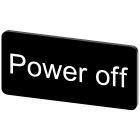 SIEMENS - Targhetta identificativa 12,5 x 27 mm, colore nero, iscrizione: Power on