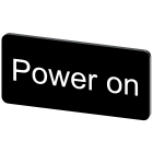 SIEMENS - Targhetta identificativa 12,5 x 27 mm, colore nero, iscrizione: Power off 3SU19000AC160DG0
