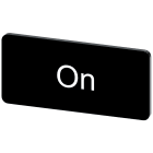 SIEMENS - Targhetta identificativa 12,5 x 27 mm, colore nero, iscrizione: On