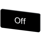 SIEMENS - Targhetta identificativa 12,5 x 27 mm, colore nero, iscrizione: Off 3SU19000AC160DK0