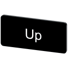 SIEMENS - Targhetta identificativa 12,5 x 27 mm, colore nero, iscrizione: Up 3SU19000AC160DL0