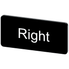 SIEMENS - Targhetta identificativa 12,5 x 27 mm, colore nero, iscrizione: Rechts