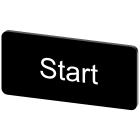 SIEMENS - Targhetta identificativa 12,5 x 27 mm, colore nero, iscrizione: Start