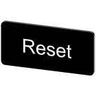 SIEMENS - Targhetta identificativa 12,5 x 27 mm, colore nero, iscrizione: Reset