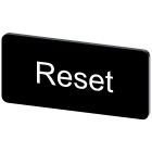 SIEMENS - Targhetta identificativa 12,5 x 27 mm, colore nero, iscrizione: Reset 3SU19000AC160DU0