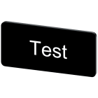 SIEMENS - Targhetta identificativa 12,5 x 27 mm, colore nero, iscrizione: Test 3SU19000AC160DV0