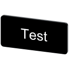 SIEMENS - Targhetta identificativa 12,5 x 27 mm, colore nero, iscrizione: Test 3SU19000AC160DV0