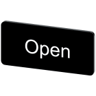 SIEMENS - Targhetta identificativa 12,5 x 27 mm, colore nero, iscrizione: Open 3SU19000AC160DW0