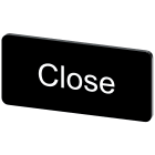 SIEMENS - Targhetta identificativa 12,5 x 27 mm, colore nero, iscrizione: Close 3SU19000AC160DX0