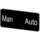 SIEMENS - Targhetta identificativa 12,5 x 27 mm, colore nero, iscrizione: MAN Auto