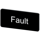 SIEMENS - Targhetta identificativa 12,5 x 27 mm, colore nero, iscrizione: Fault 3SU19000AC160EC0