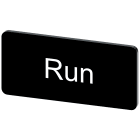 SIEMENS - Targhetta identificativa 12,5 x 27 mm, colore nero, iscrizione: Run 3SU19000AC160ED0