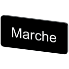 SIEMENS - Targhetta identificativa 12,5 x 27 mm, colore nero, iscrizione: Marche