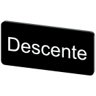 SIEMENS - Targhetta identificativa 12,5 x 27 mm, colore nero, iscrizione: Descente 3SU19000AC160GD0