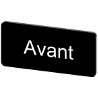SIEMENS - Targhetta identificativa 12,5 x 27 mm, colore nero, iscrizione: AVANT 3SU19000AC160GE0