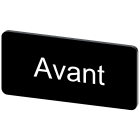 SIEMENS - Targhetta identificativa 12,5 x 27 mm, colore nero, iscrizione: AVANT