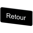 SIEMENS - Targhetta identificativa 12,5 x 27 mm, colore nero, iscrizione: RETOUR 3SU19000AC160GF0