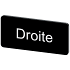 SIEMENS - Targhetta identificativa 12,5 x 27 mm, colore nero, iscrizione: DROITE 3SU19000AC160GG0